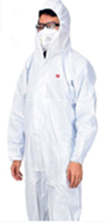 3M 4510帶帽連體防護(hù)服 防顆粒物、低濃度液體噴濺 、家居打掃